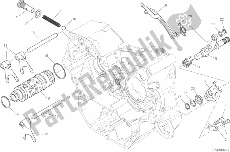 All parts for the Shift Cam - Fork of the Ducati Scrambler Flat Track Thailand 803 2015